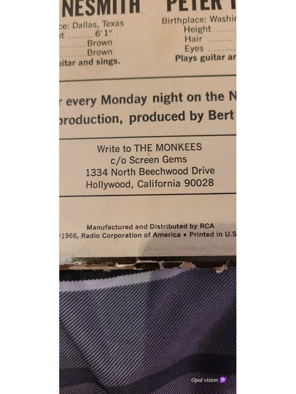 The Monkees The Monkees COM-101, COM-101 RE LP, Reissue, Mono, Rockaway - Picture 4 of 4